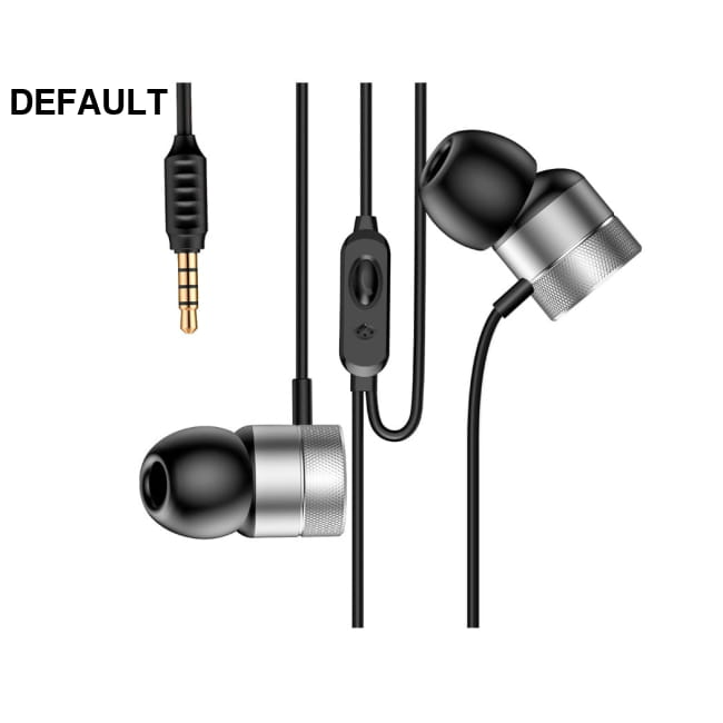 Encok H04 Wired Headphones 3.5mm Stereo Music Silver Earbuds In-Ear