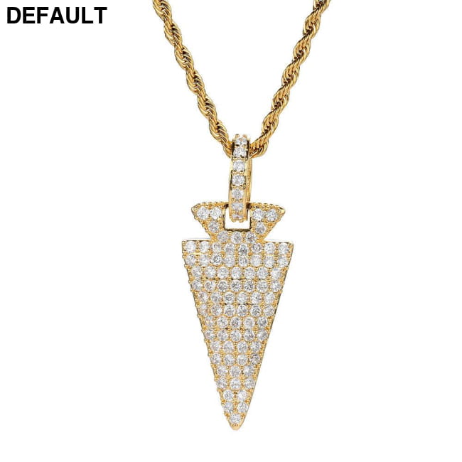 Europe and the United States cross-border new arrow pendant Golden + 60cm stainless steel blue flower chain Sterling