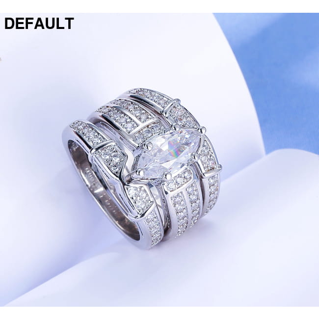 European and American couples ring engagement zircon Wedding Rings Best Selling Products