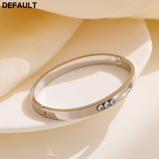 European and American titanium steel buckle women’s Sterling Silver Bracelets