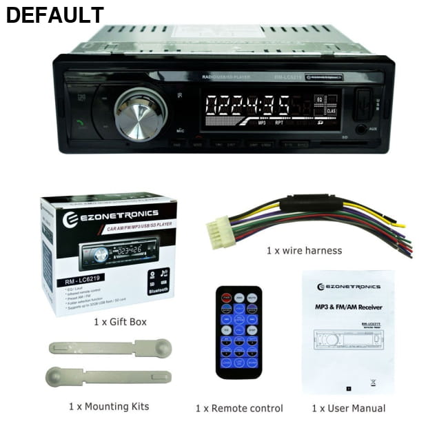 EZONETRONICS Car Bluetooth FM MP3 Stereo Radio Receiver Aux default Audio Motor Vehicle A/V Players & In-Dash Systems