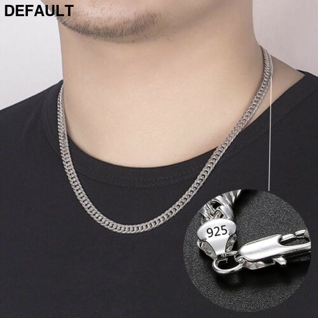 Fashion brand 925 Sterling Silver Necklace for men’s 50cm 20inches / CN Men Necklaces
