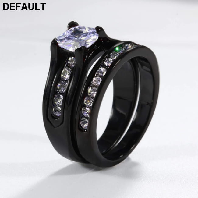 Fashion Couple Rings Women’s White Rhinestones Zircon Ring Wedding