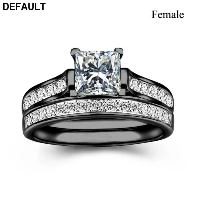 Fashion Couple Rings Women’s White Rhinestones Zircon Ring Women / 6 Wedding