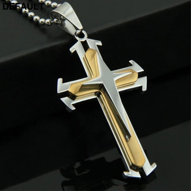 Fashion Men’s Cross Chain Necklace Personalized NW360-gold Best Selling Products