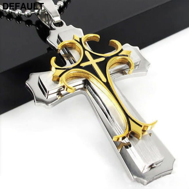 Fashion Men’s Cross Chain Necklace Personalized NW361-gold Best Selling Products