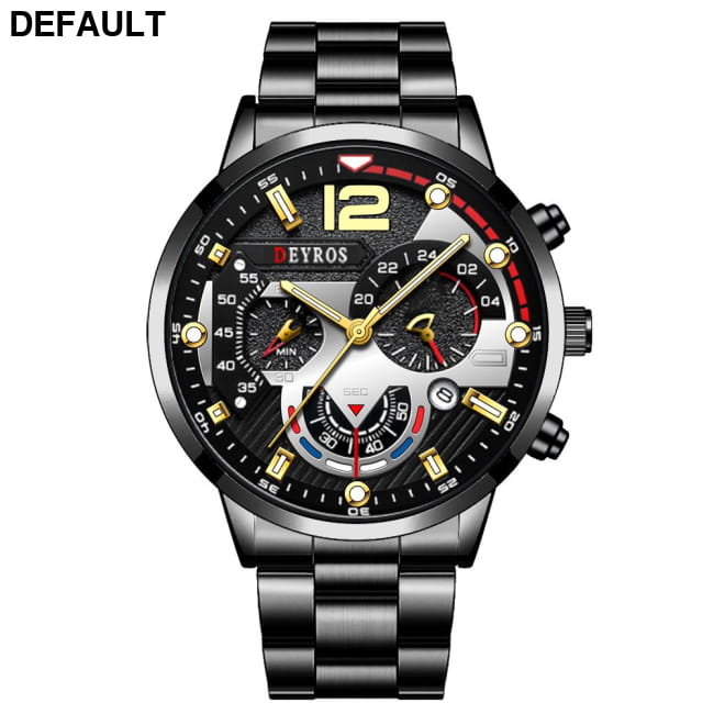 Fashion Mens Sports Watches Luxury Stainless Steel Quartz Silver Gold / CN Men Sport