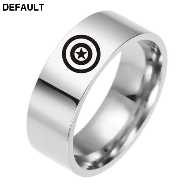Film around the US captain titanium steel ring Men Rings