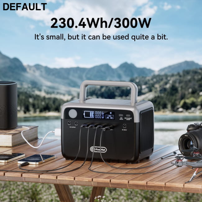 Flashfish 300W Power Station + 60W Solar Panel 230.4Wh Portable Car Accessories + Best Selling Products