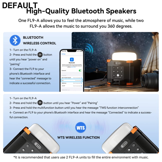 Flashfish FL9-A Multi-function Bluetooth Speaker | 56Wh Power Station | Best Selling Products