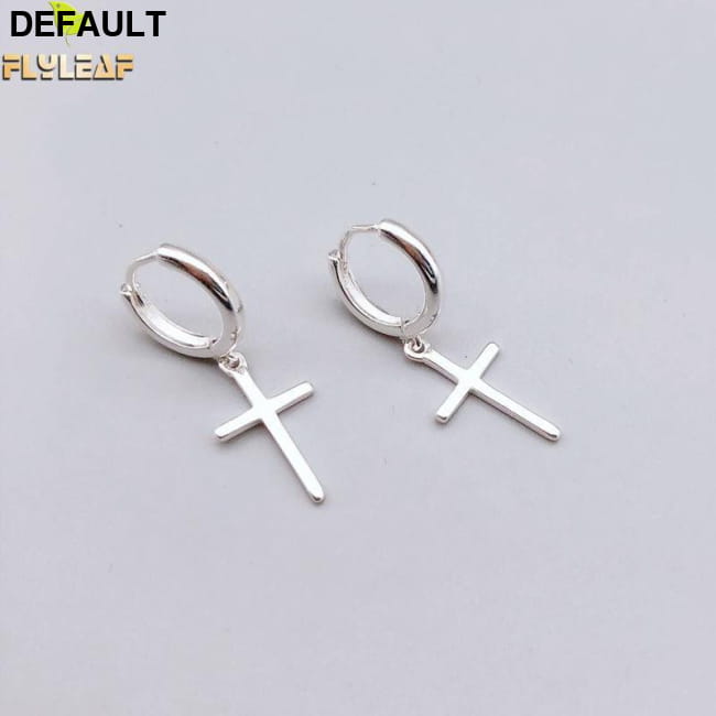 Flyleaf 925 Sterling Silver Cross Dangle Earrings For Women