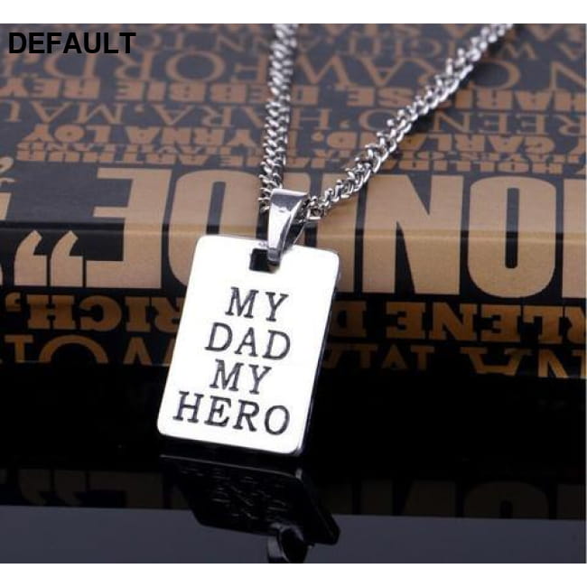 FREE My Dad Hero Necklace default Men Necklaces Sterling Silver