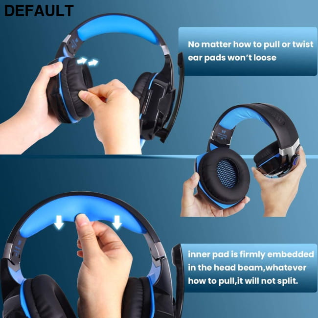 G2000 Head Mounted Gaming Earphones with Wired Illumination Headphones Headsets