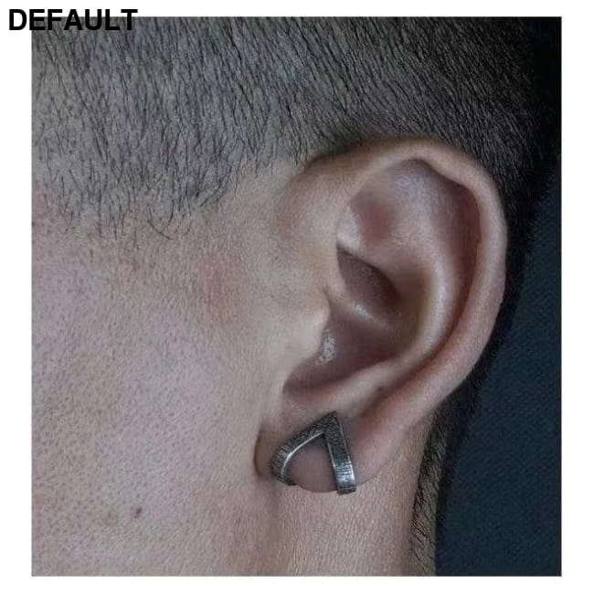 Geometric Triangle Earrings Men Retro Fashion