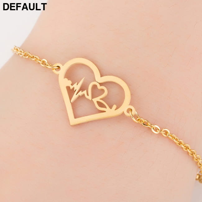Gold Color Charms Bracelet Femme Stainless Steel Women Love Bracelets Best Selling Products