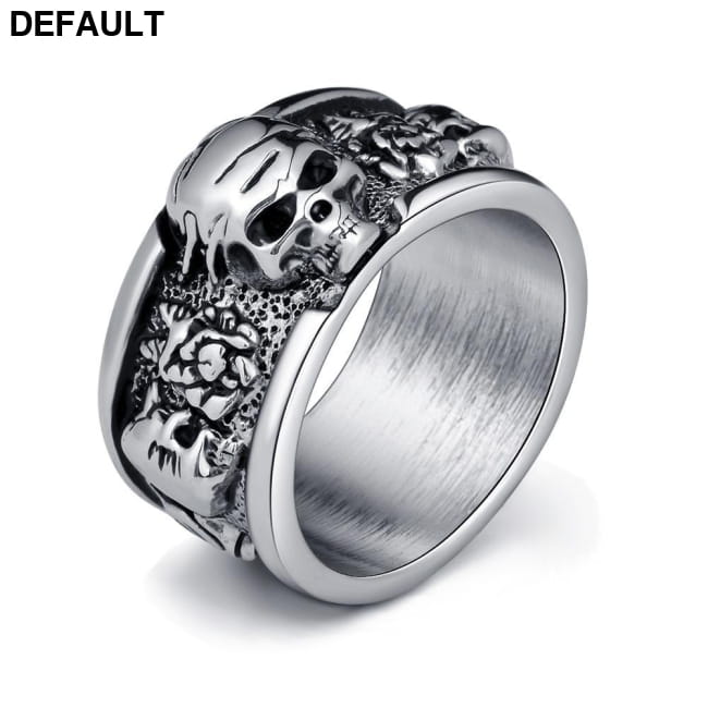 Gothic Punk Skull Bible Men’s Ring Men Rings