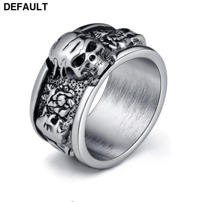 Gothic Punk Skull Bible Men’s Ring size 8 Men Rings
