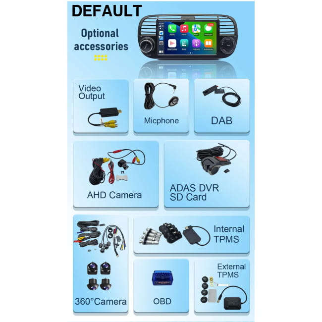 GPS Navigation 7 inch 4G Wifi Car Radio Android 16 for Audi DVD Players Motor Vehicle A/V & In-Dash Systems