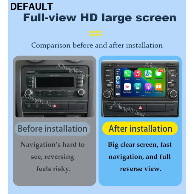 GPS Navigation 7 inch 4G Wifi Car Radio Android 16 for Audi DVD Players Motor Vehicle A/V & In-Dash Systems