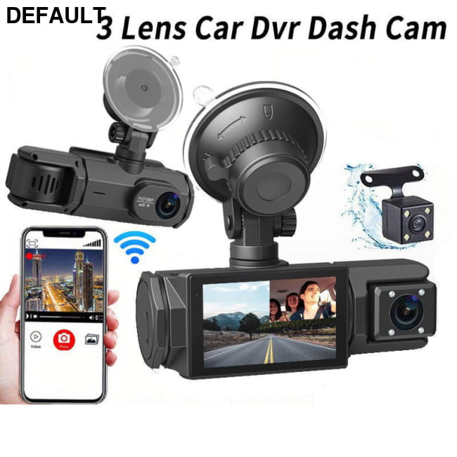 HD 1080p Driving Recorder Three-lens Same Display Car DVR Cameras Dash Video