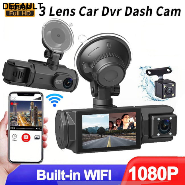 HD 1080p Driving Recorder Three-lens Same Display Car DVR Cameras Dash Video