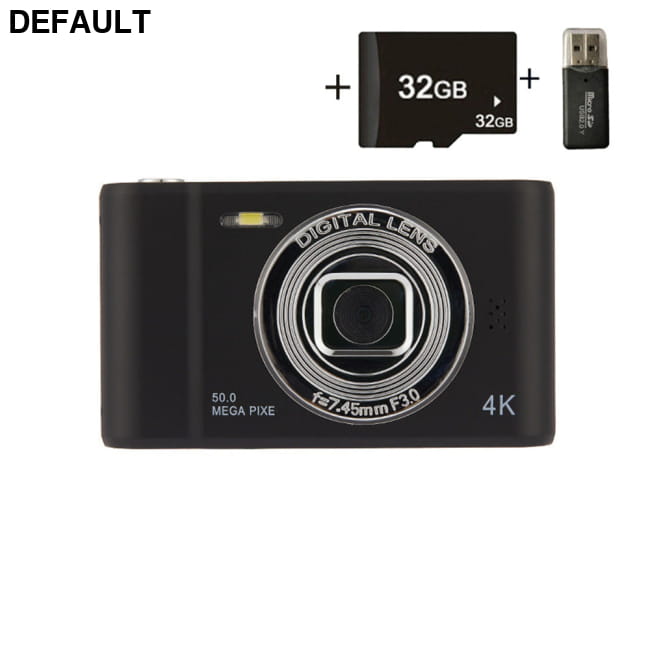 HD D04 Digital Retro Camera Portable Campus Entry Small CCD Black standard + 32GB memory card + card reader Cameras &