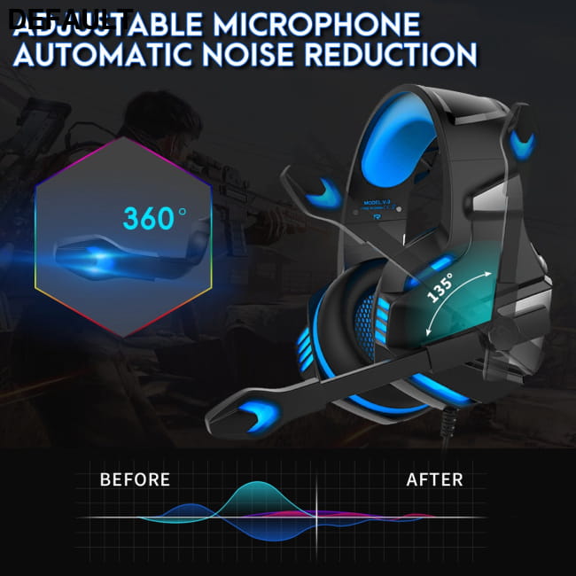 Head mounted gaming headphones RGB wired Headsets