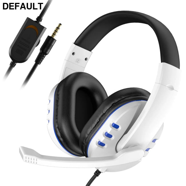 Headphones 3.5mm Wired Gaming Headset Earphones Music Blue / CHINA Headsets
