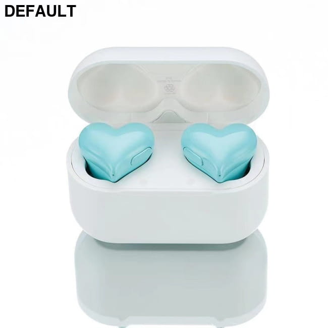 heart shaped wireless Bluetooth earphones Blue / US Mini Headphones & Headsets