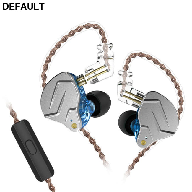 Heavy Bass Metal Wired In-Ear Music Headphones Silver blue / With wheat Earbuds