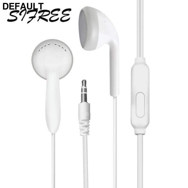Hifi Heavy Bass Earphone Music Stereo Wired Headphones White Earbuds In-Ear