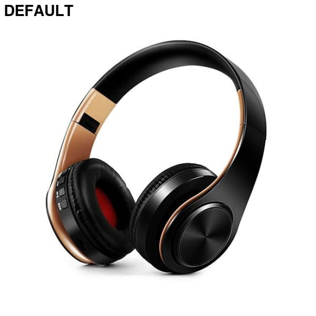 HIFI stereo earphones bluetooth headphone music headset FM Black Gold Wireless Headphones & Headsets
