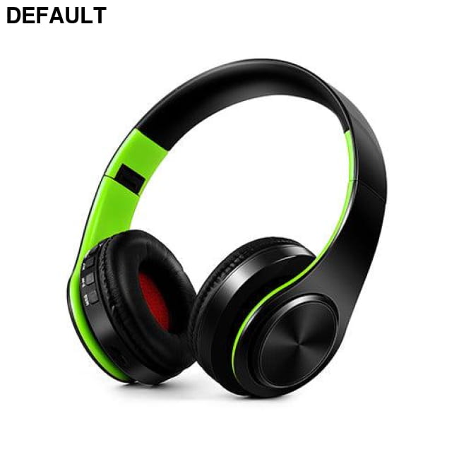 HIFI stereo earphones bluetooth headphone music headset FM Black green Wireless Headphones & Headsets