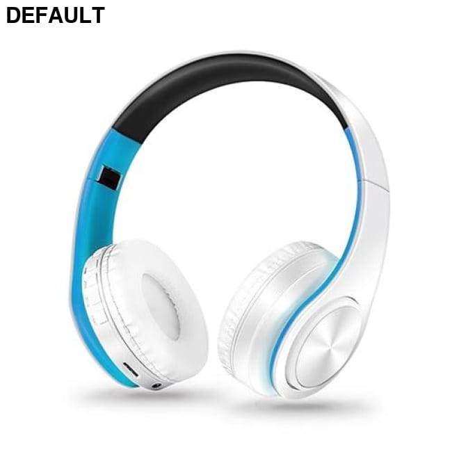 HIFI stereo earphones bluetooth headphone music headset FM White blue Wireless Headphones & Headsets