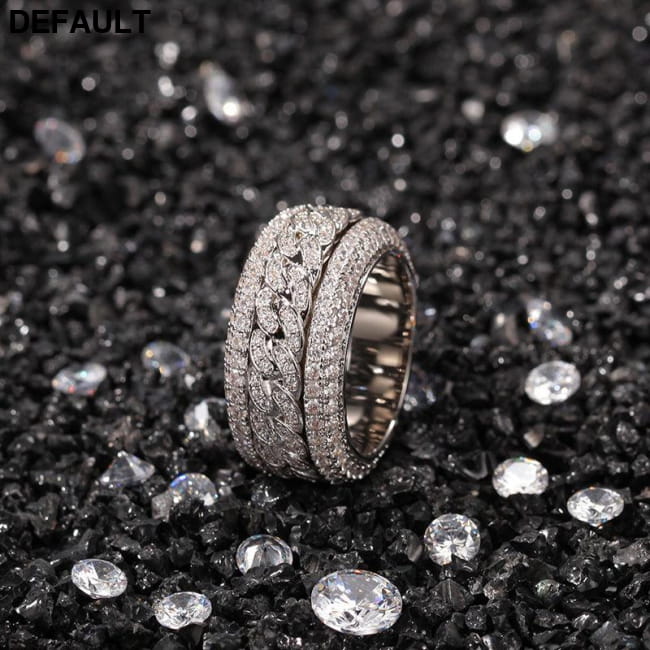 Hip Hop Bling Iced Out AAA Cubic Zirconia CZ Ring for Men Rings