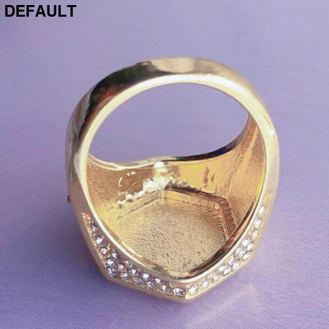 Hip Hop Man Ring Micro Pave CZ Silver Gold Color Men Rings