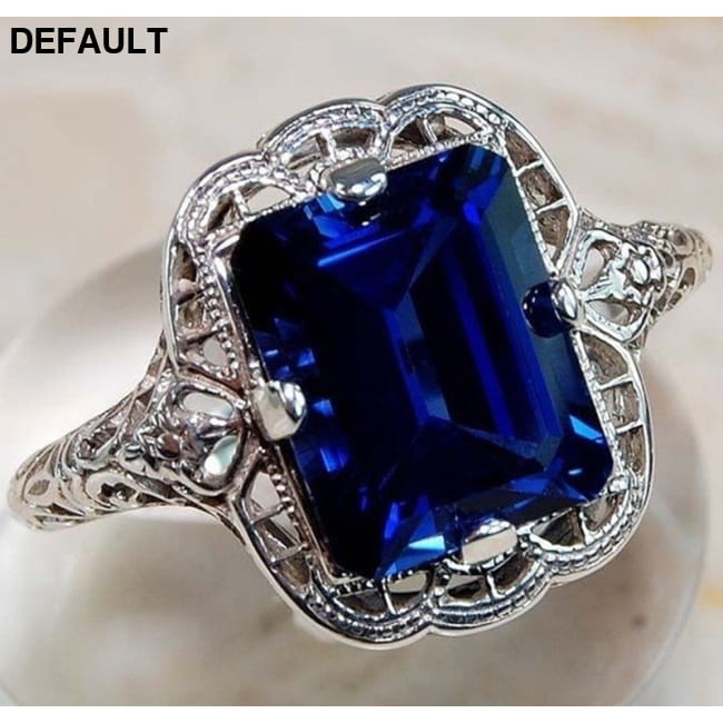 Hot new plated 925 silver diamond sapphire ring Wedding Rings Best Selling Products