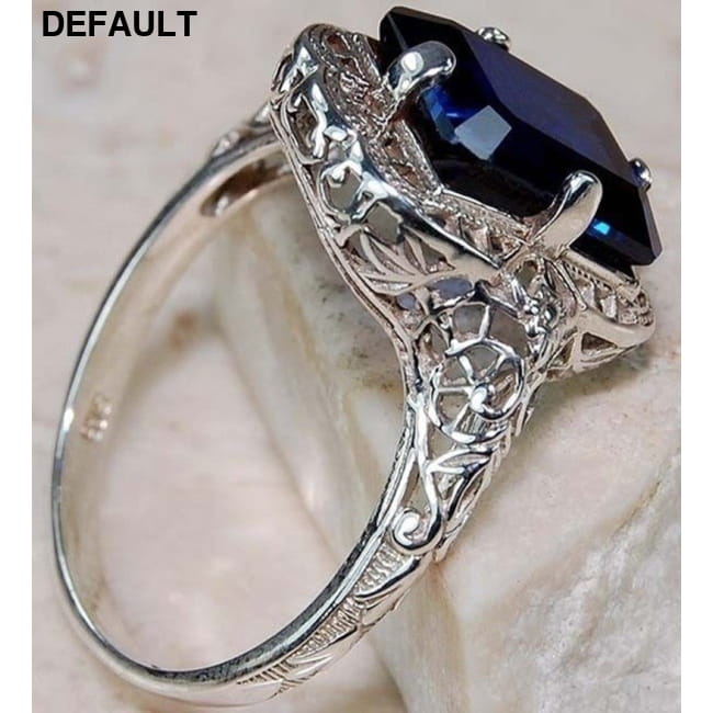 Hot new plated 925 silver diamond sapphire ring Wedding Rings Best Selling Products