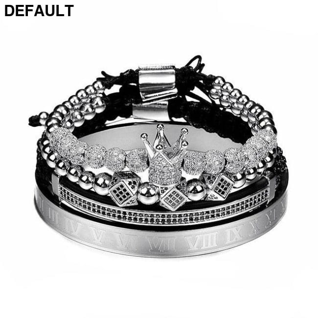 Hot Sale Classical Handmade Braiding Bracelet Gold Hip Hop Silver set-6DR Men Bracelets