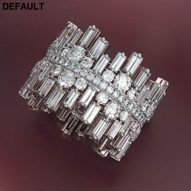 Huitan Luxury Irregularity Shape Love Ring for Women Micro Sterling Silver Rings