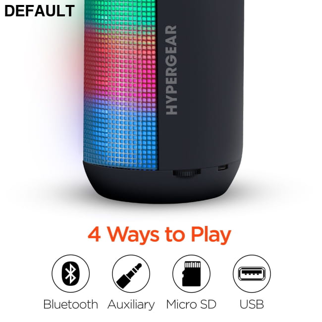 HyperGear Rave Mini Wireless LED Speaker Black Best Selling Products