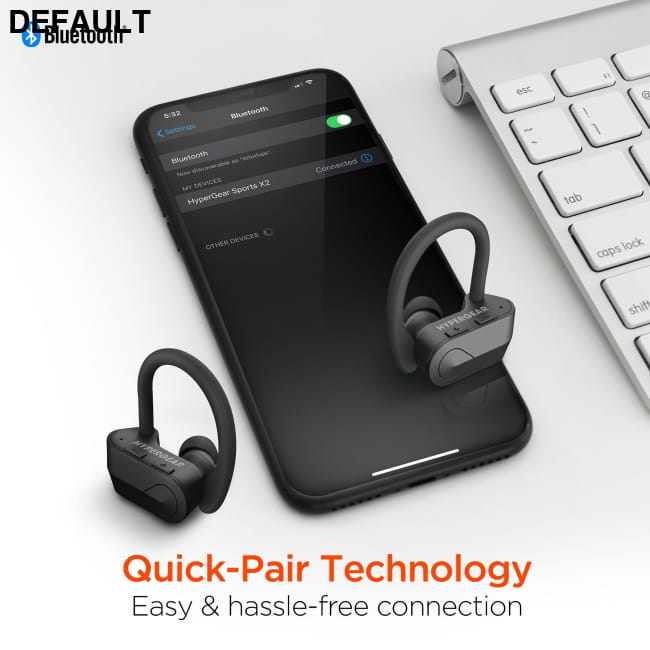 HyperGear Sport X2 True Wireless Earbuds Mini Bluetooth Earphones In-Ear Headphones
