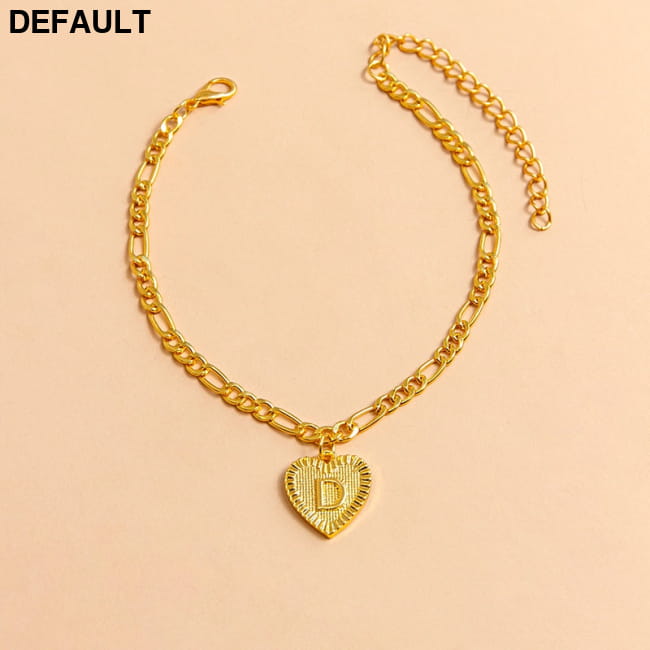 Initial Letter Anklet Gold Color Heart Pendant Foot D Women Bracelets Best Selling Products