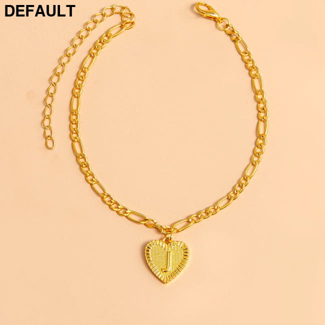 Initial Letter Anklet Gold Color Heart Pendant Foot J Women Bracelets Best Selling Products