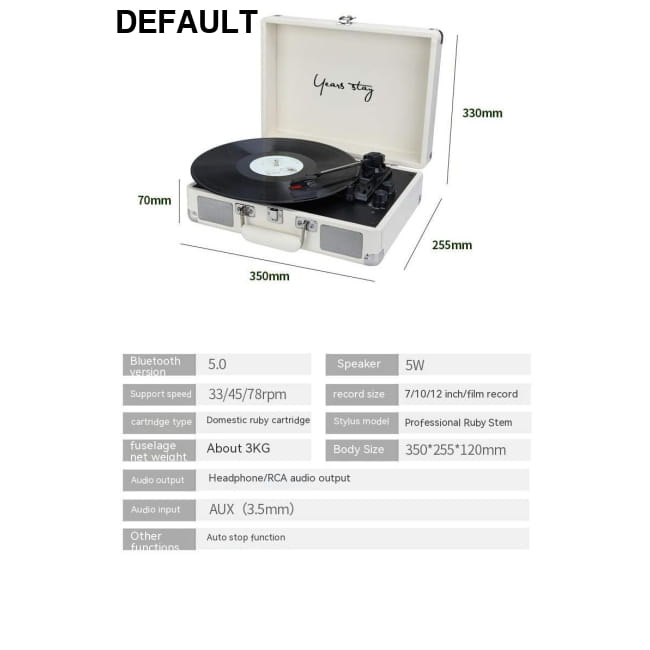 Integrated Vinyl Record Player Home Audio Receiver Turntables & Players