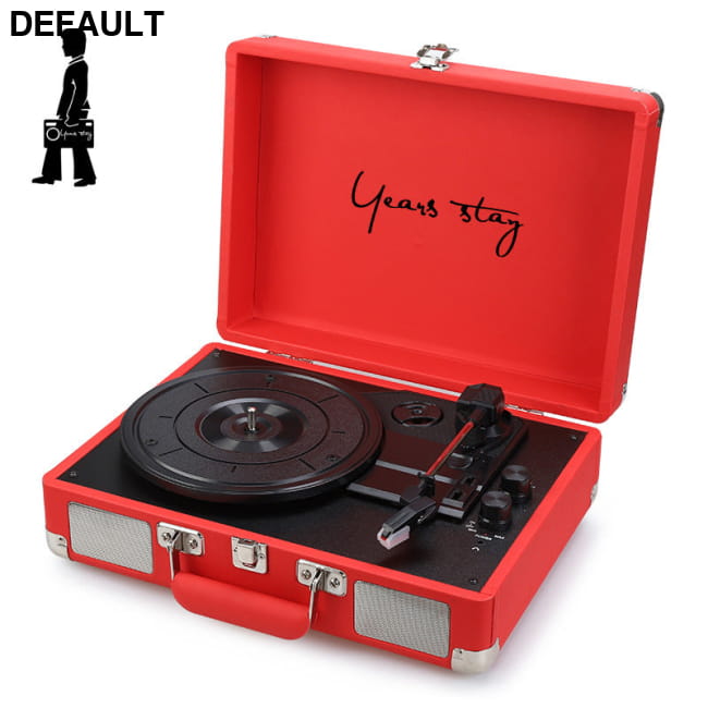 Integrated Vinyl Record Player Red / EU Home Audio Receiver Turntables & Players