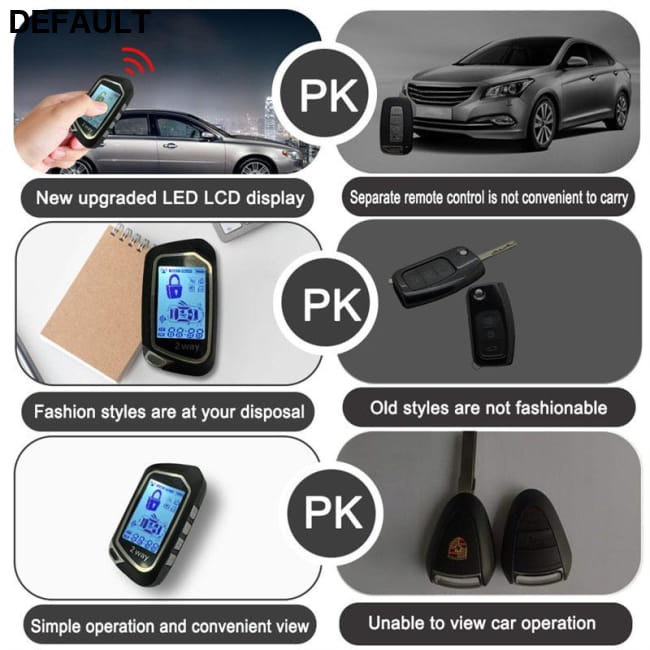 Intelligent System Car Alarm With Autostart Ignition & Security Systems Vehicle Remote Keyless