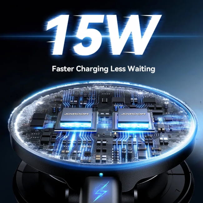 Joyroom Magnetic Car Phone Holder 15W Wireless Charging One Color / Size Accessories Mobile Stands
