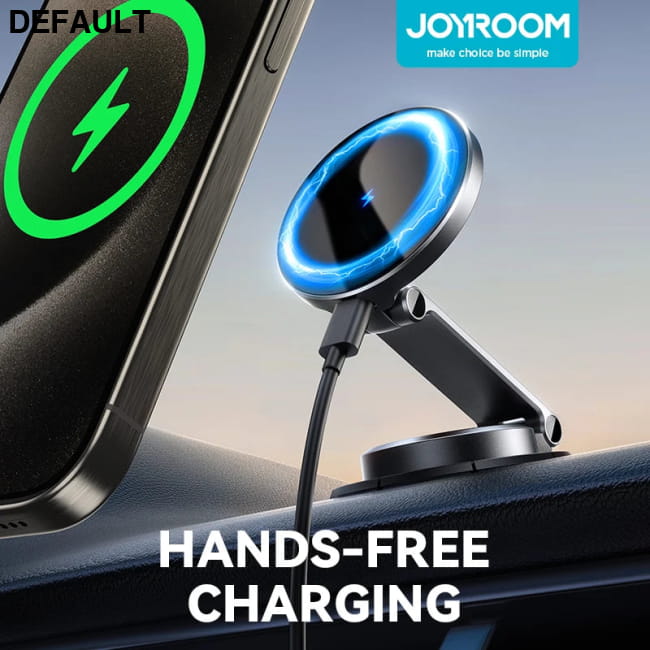 Joyroom Magnetic Car Phone Holder 15W Wireless Charging One Color / Size Accessories Mobile Stands