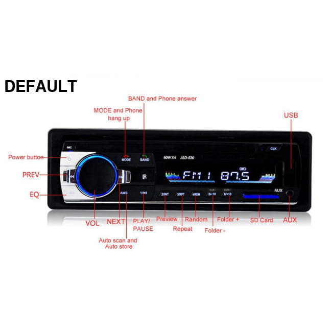 jsd520 car mp3 player Silver Audio Receiver Motor Vehicle A/V Players & In-Dash Systems